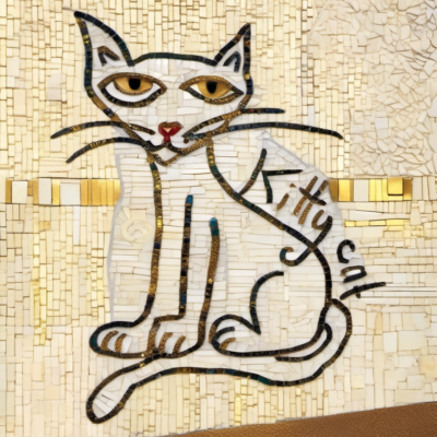 Kitty cat im Stil klimt