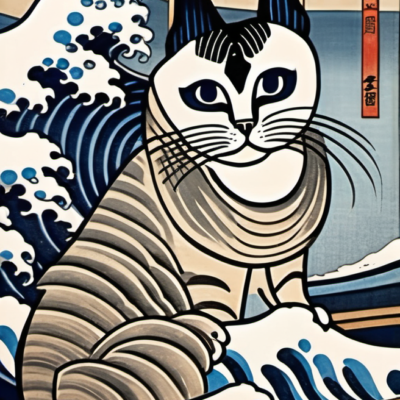 Schnuffelkerl im Stil hokusai