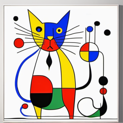 Wuschelbär im Stil miro
