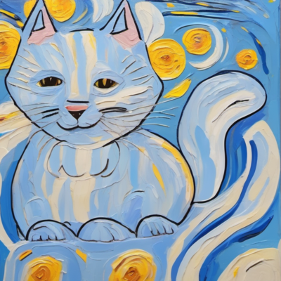 Wuschelzopf im Stil van gogh