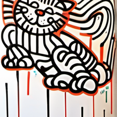 Cloud im Stil keith haring
