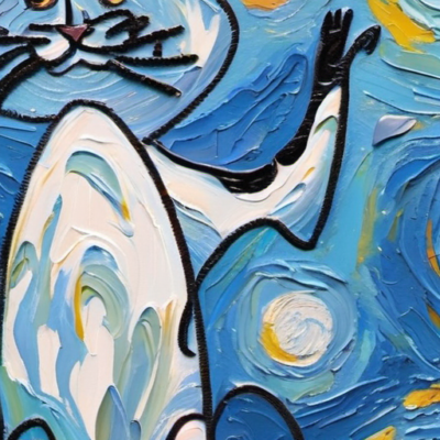 Wackelfuß im Stil van gogh