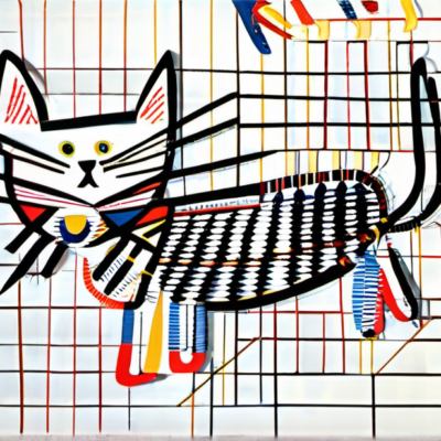 Zickzack im Stil kandinsky