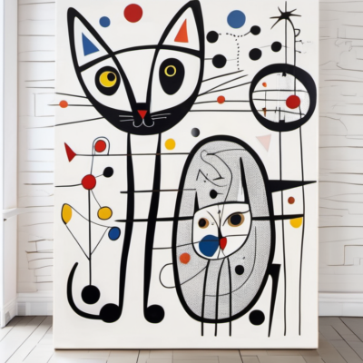 Kitty cat im Stil miro