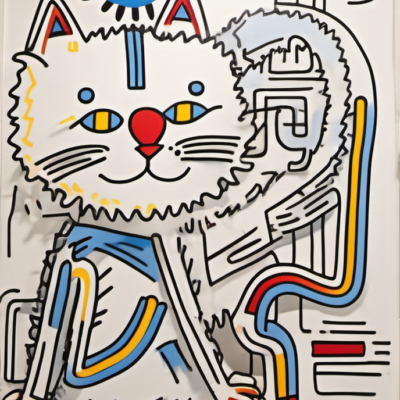 Mietze im Stil keith haring