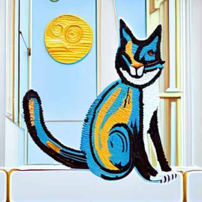 Wuschelohr im Stil van gogh