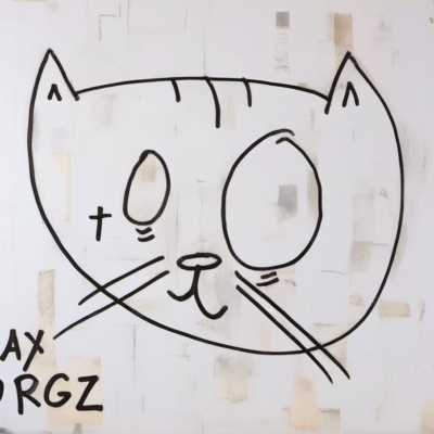 Zwerchfellschnurr im Stil basquiat
