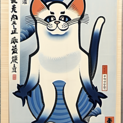 Kritz im Stil hokusai