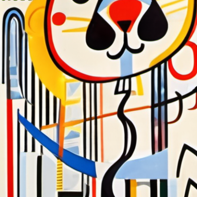 Wuffelballon im Stil kandinsky