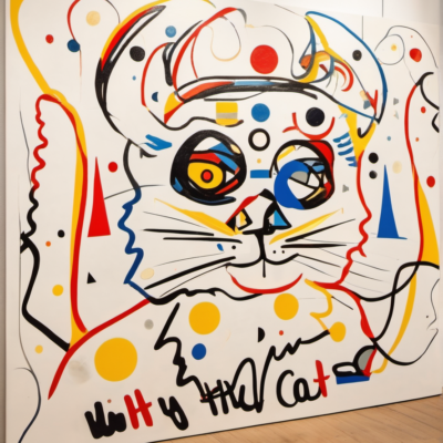 Witty the Cat im Stil kandinsky