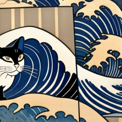 Schnuddel im Stil hokusai