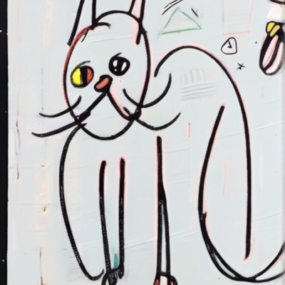 Wuschelkralle im Stil basquiat