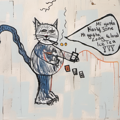 Schmusepfeife im Stil basquiat