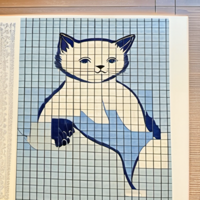 Kuschelklau im Stil hokusai