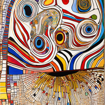 Wuschelfritz im Stil hundertwasser