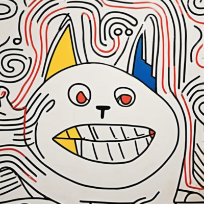Zähneputzer im Stil keith haring