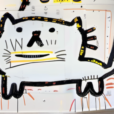 Mauzi im Stil basquiat