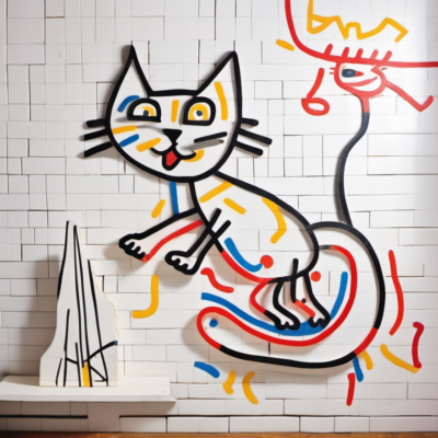Schnurzwischel im Stil keith haring