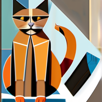 Wuschelbär im Stil picasso cubism