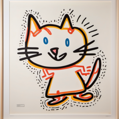 Wuschelklaus im Stil keith haring