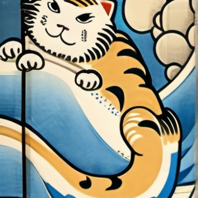 Cloud im Stil hokusai