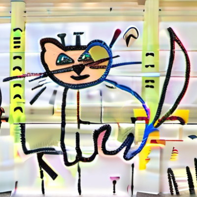 Wuschelbart im Stil basquiat