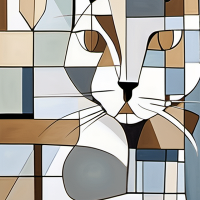 Schnurrwisch im Stil picasso cubism