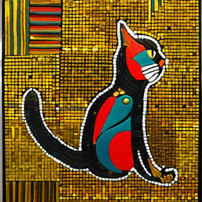 Wuschelohr im Stil klimt