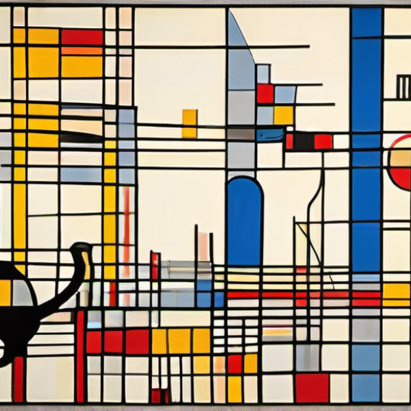 Schwanzl im Stil kandinsky