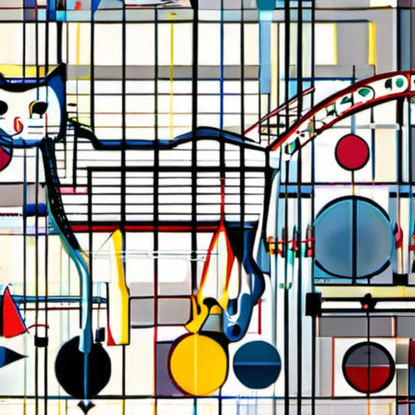 Tintenfeder im Stil kandinsky