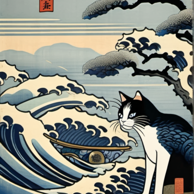 Fric im Stil hokusai