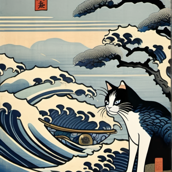 Fric im Stil hokusai