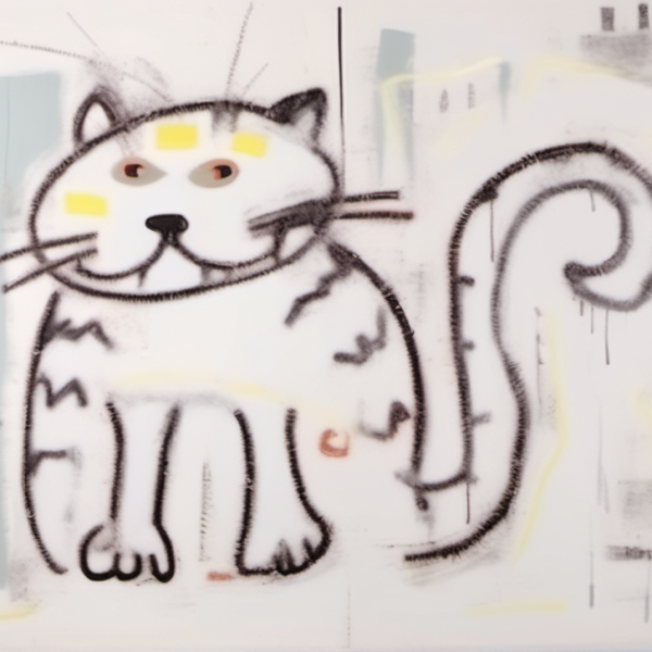 Wischelzwirbel im Stil basquiat